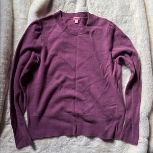 J. Crew Rich Plum Cashmere Sweater Medium